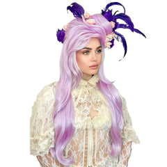 Sara Deluxe Long Lilac Beehive Wig