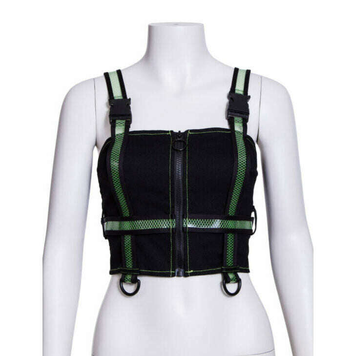 Sexy Cyberpunk Buckle Strapped Vest Top