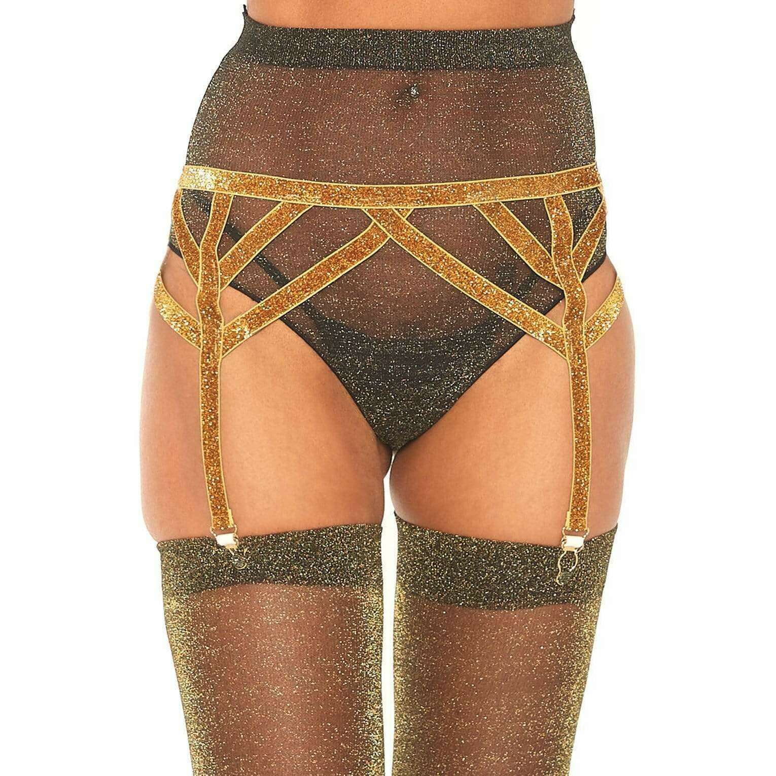 Sexy Shimmer Lurex Garter Belt