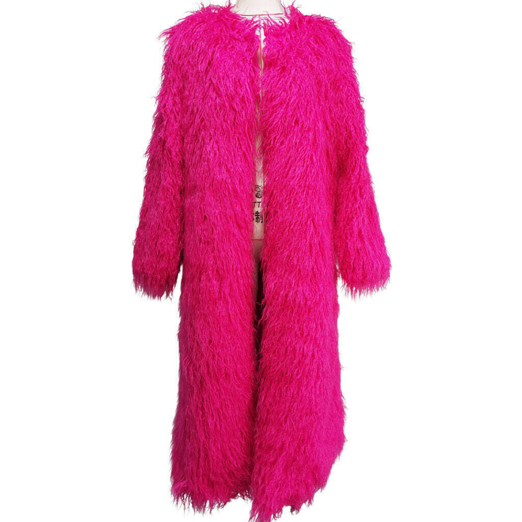 Shaggy Long Piled Faux Fur Coat