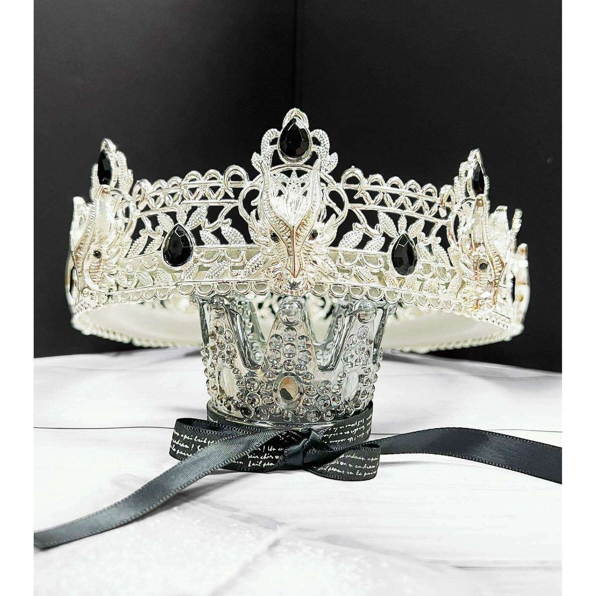 Silver Draconic Gothic Crown