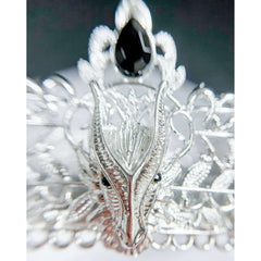 Silver Draconic Gothic Crown