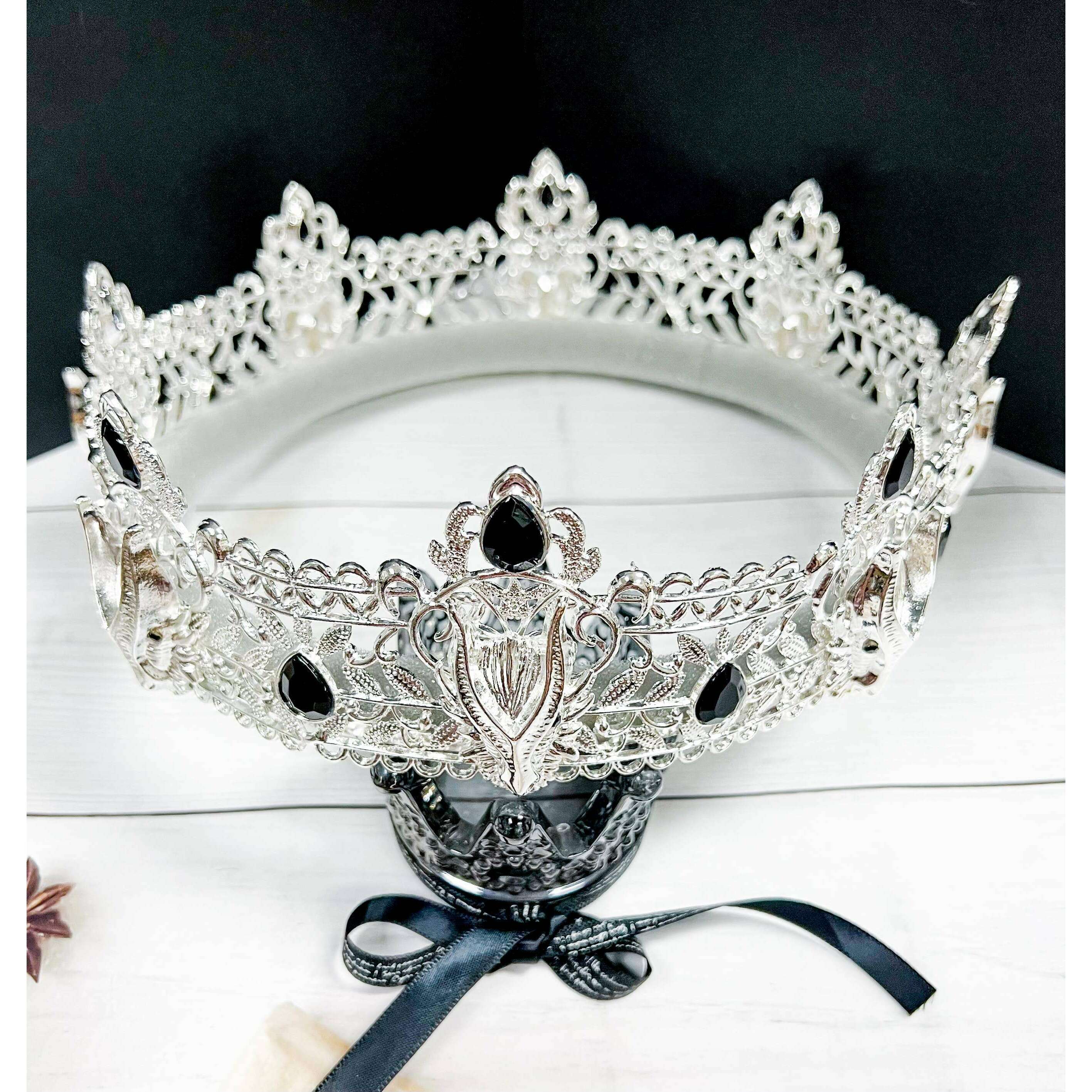 Silver Draconic Gothic Crown