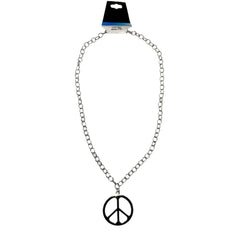 Silver Peace Medallion Necklace