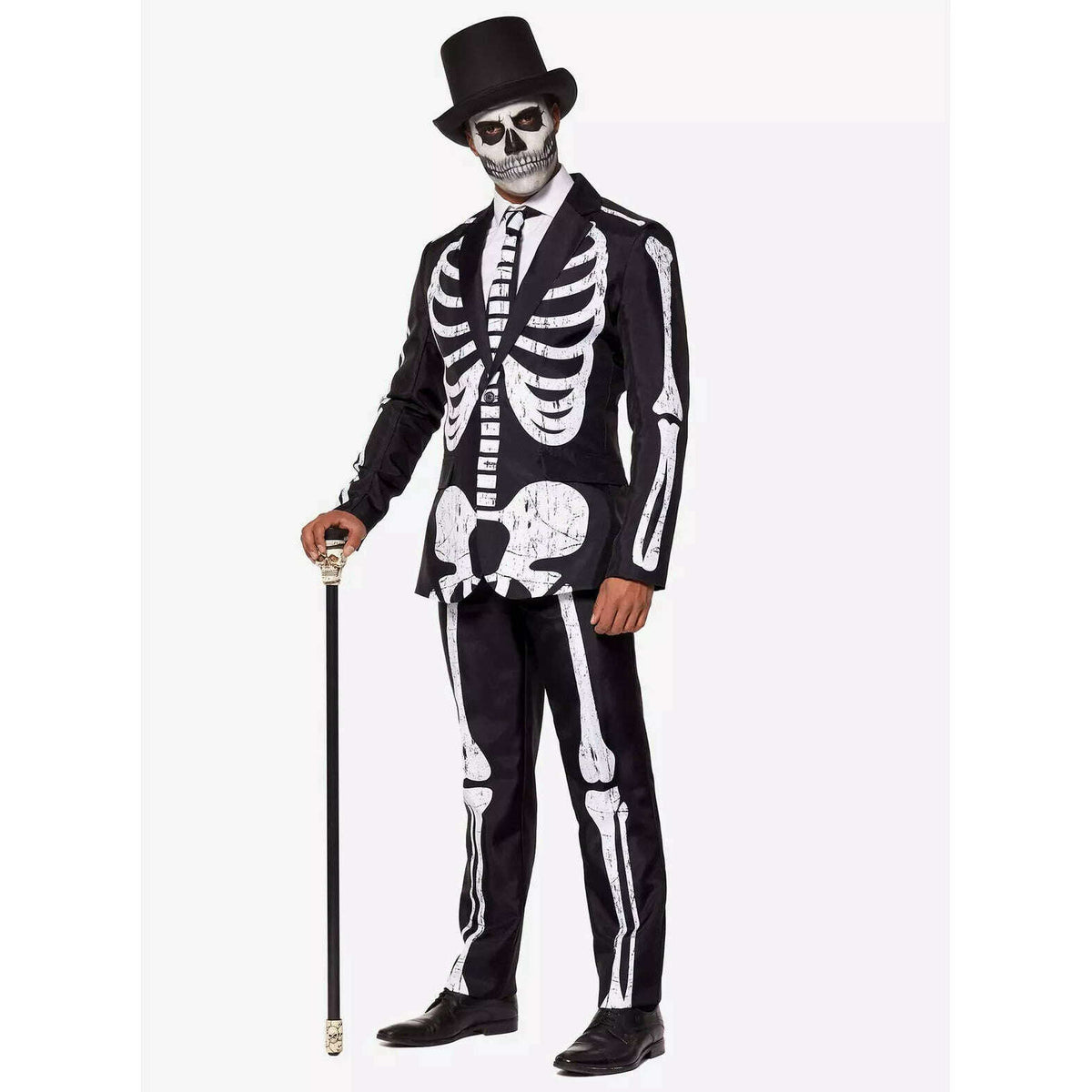 OppoSuits Skeleton Grunge Black Three Piece Suit