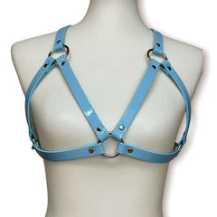 Skinny Patent Buckle Bra Harness