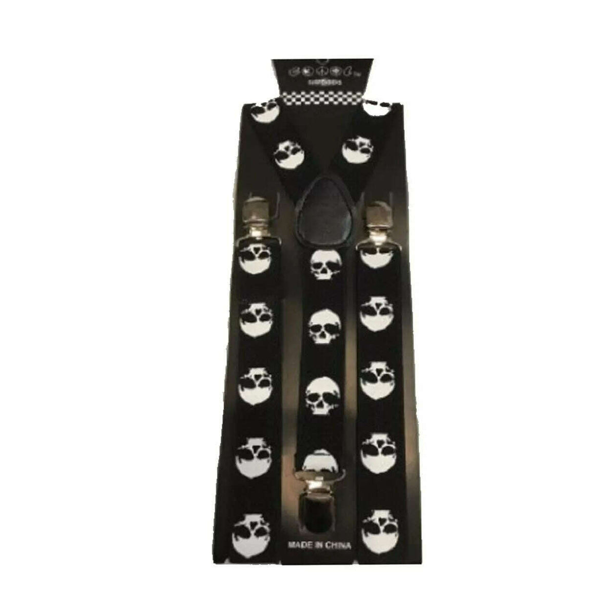 Skull Print Suspenders