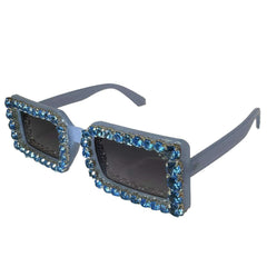 Small Rectangular Rhinestone Elton Sunglasses