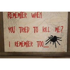 Spider Scary Joke Wall Decor