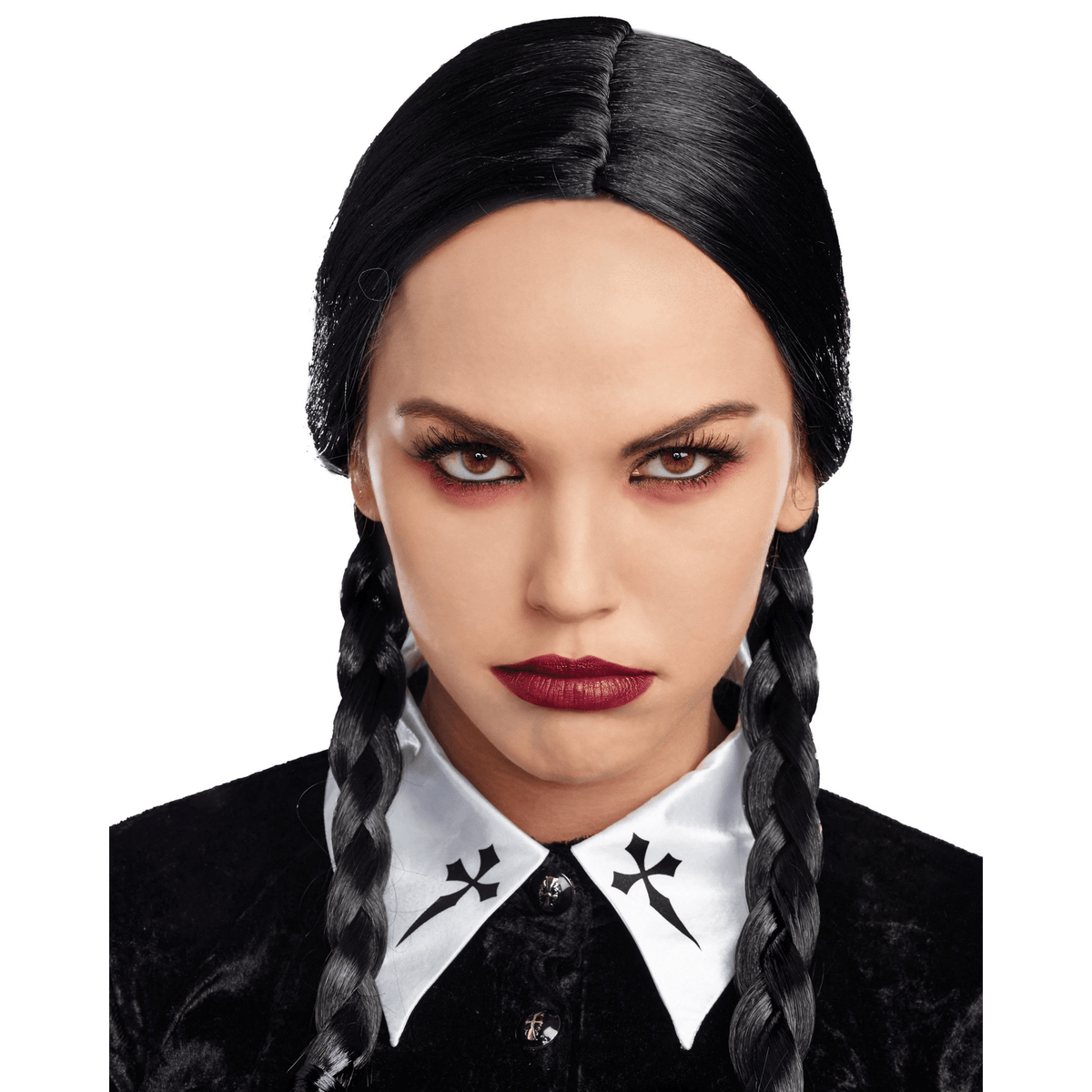 Spooky Black Double Braid Wig