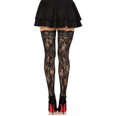 Stay Up Floral Lace Thigh Highs