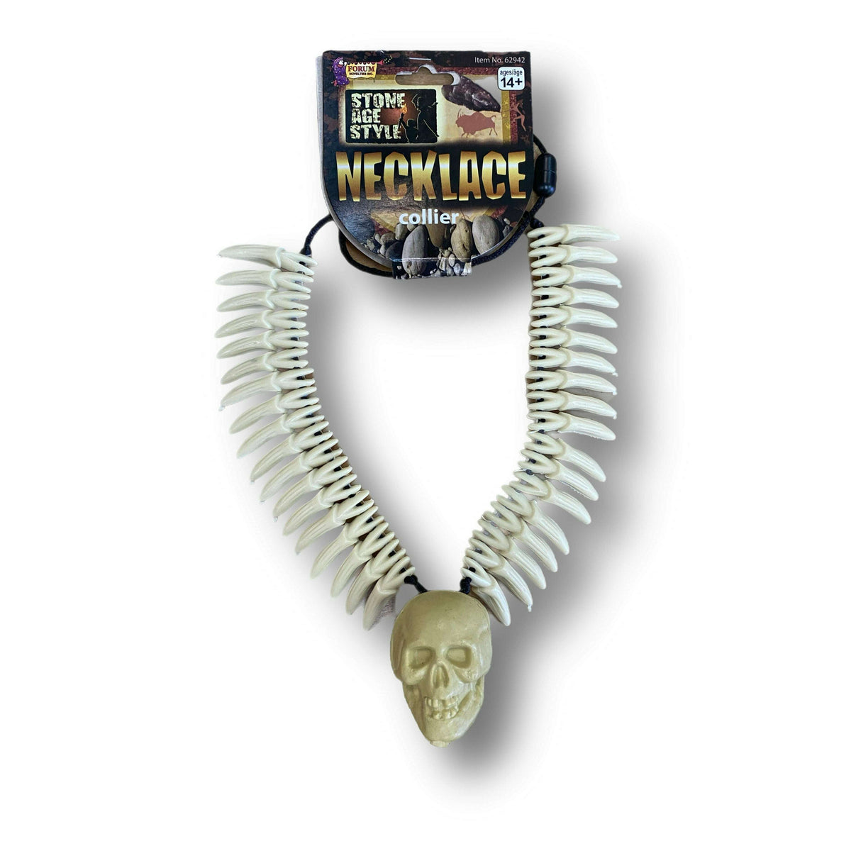 Stone Age Teeth and Skull Necklace