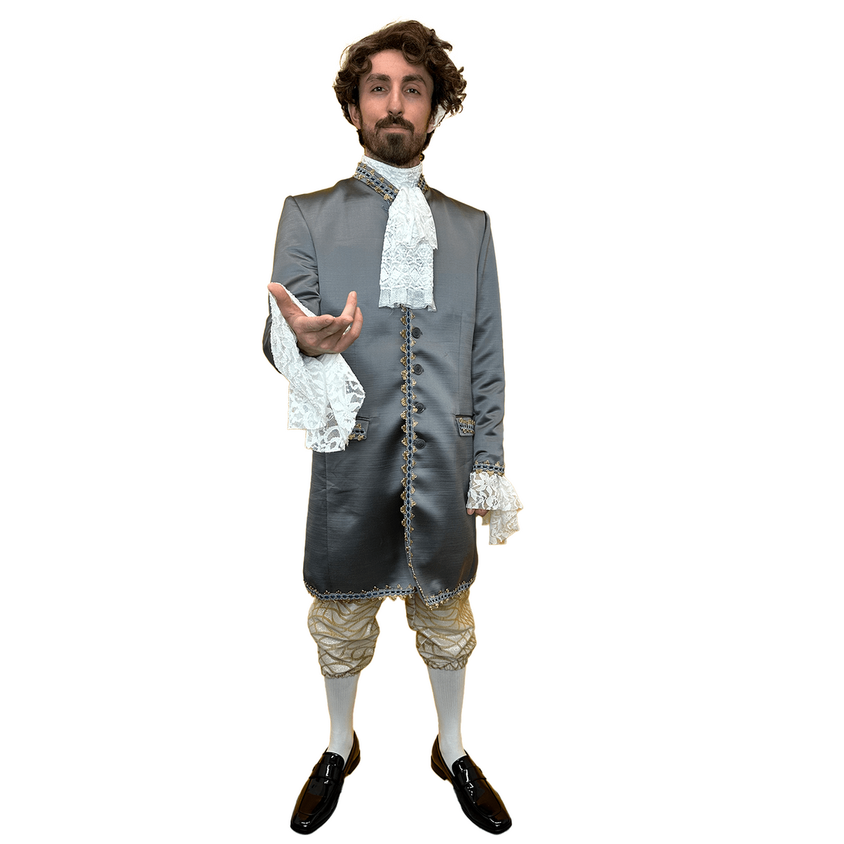 Stone Grey Colonial Lord Luther Men's Costume