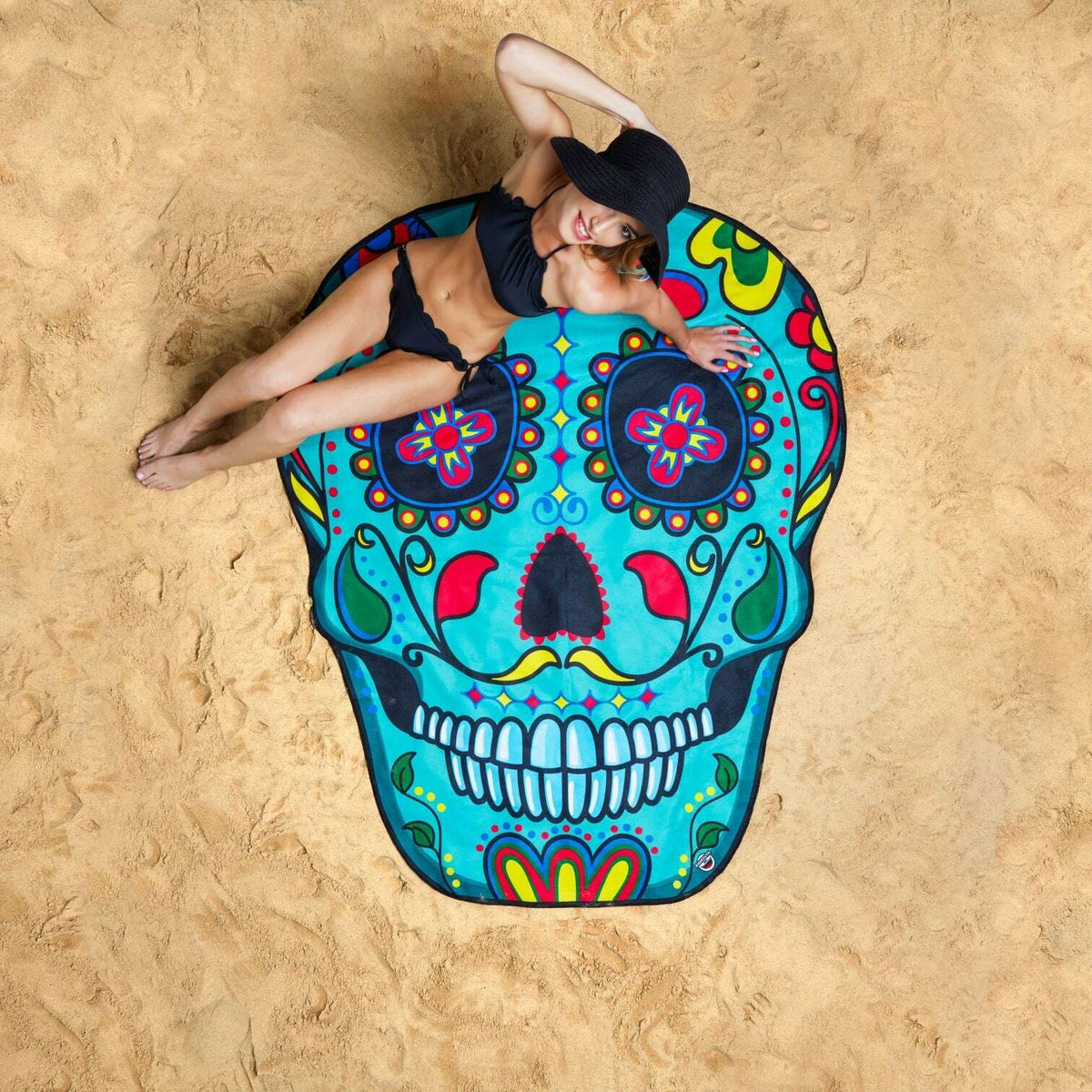 Sugar Skull Beach Blanket