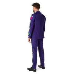 OppoSuits Sugar Skull Print Purple Suitmeister Suit