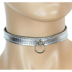 Super Small Bondage Ring Patent Leather Choker