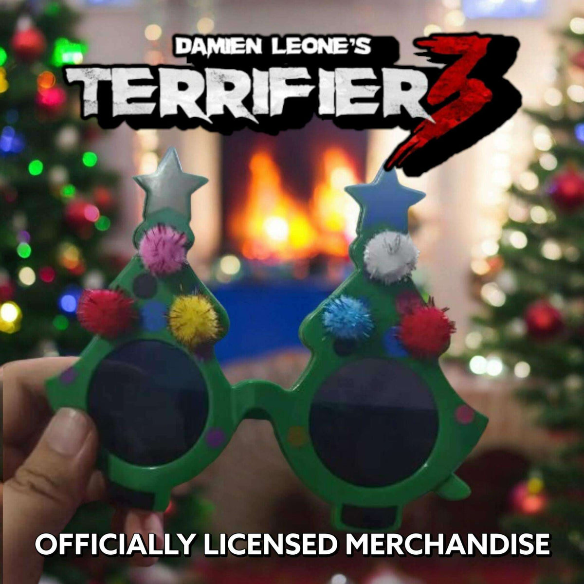 Terrifier 3: Art The Clown Christmas Tree Glasses