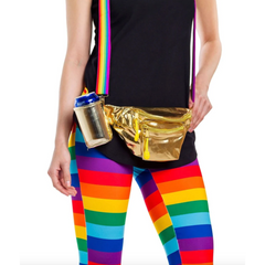 The Gold Rainbow Fanny Pack and Suspenders