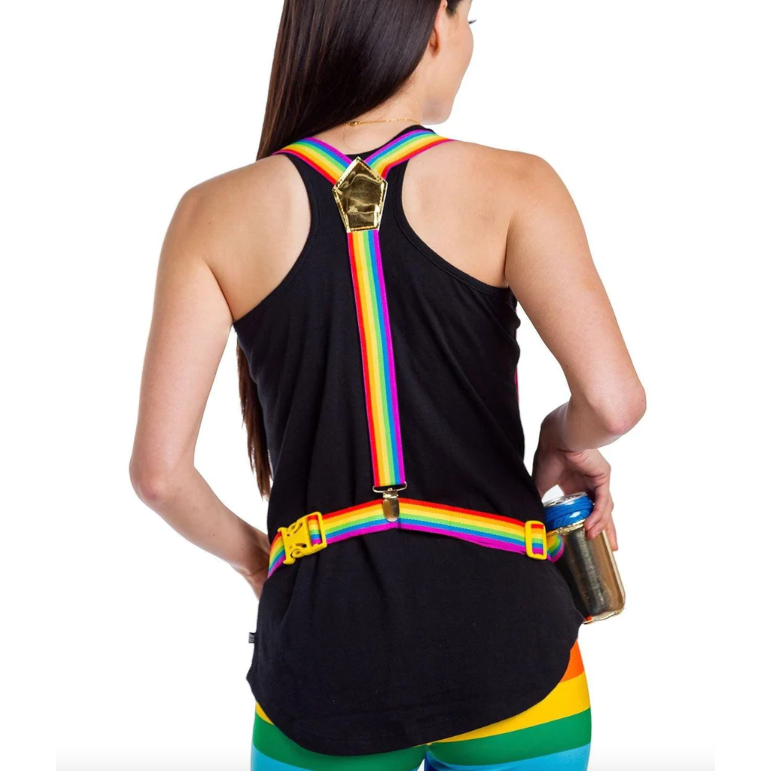 The Gold Rainbow Fanny Pack and Suspenders