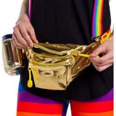 The Gold Rainbow Fanny Pack and Suspenders