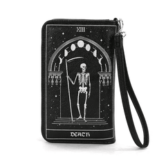 The Moon / Death Tarot Card Zip Up Wallet