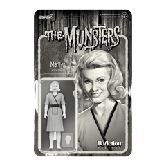 The Munsters: Greyscale 3.75" Marilyn Munster Greyscale Reaction Collectible Action Figure & Skull Book