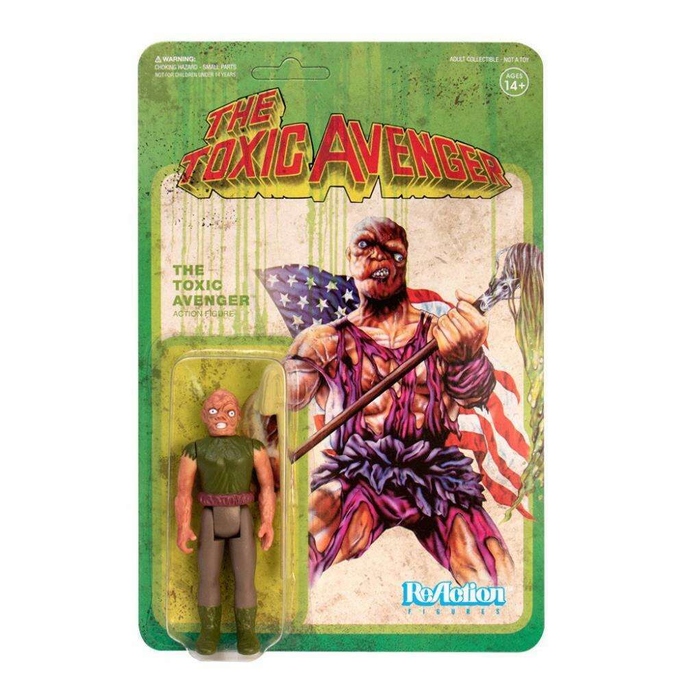 The Toxic Avenger: 3.75" Authentic Movie Version Toxie ReAction Collectible Action Figure w/ Mop