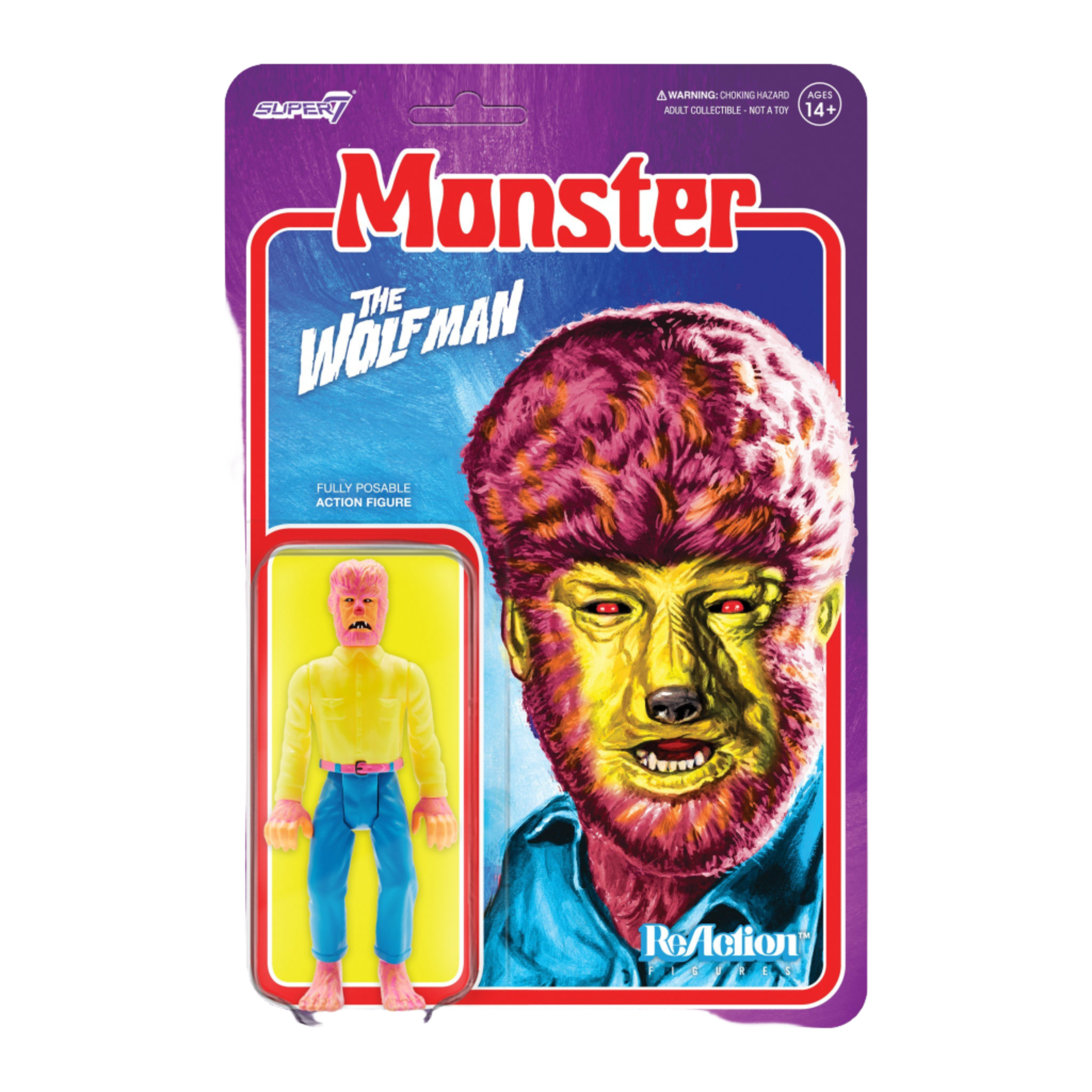 The Wolf Man: 3.75" Universal Monsters Retro Costume Colors ReAction Collectible Action Figure