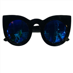 Thick Cat Eye Reflective Sunglasses