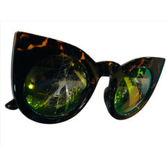 Thick Cat Eye Reflective Sunglasses