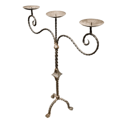 Three Arm Metal Candelabra Prop