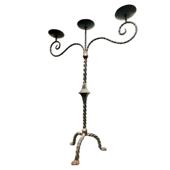 Three Arm Metal Candelabra Prop