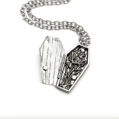 Til Death Coffin Pendant Necklace