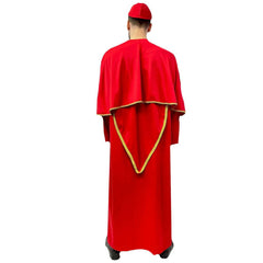 Traditional Catholic Cardinal Red Robe Adult Costume