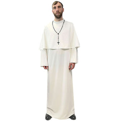 Traditional White Robe Pope Adult Costume