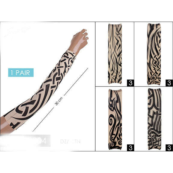 Tribal Long Tattoo Sleeves Pair