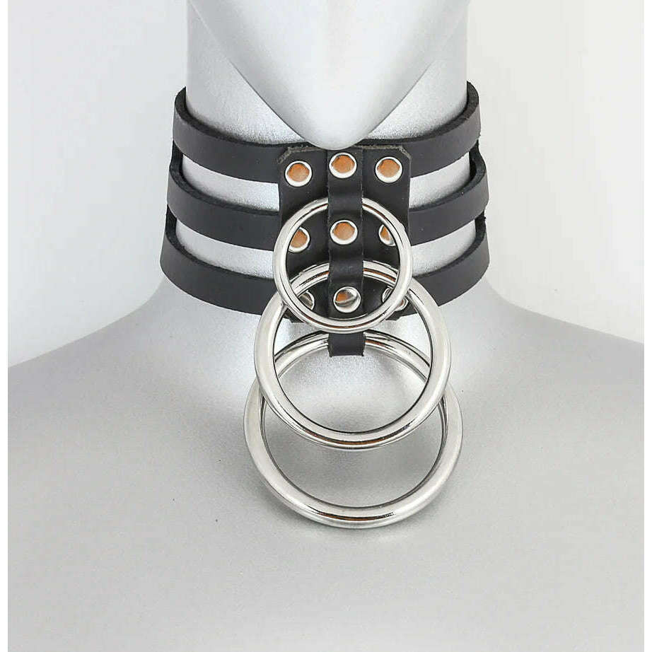 Triple O Ring Bondage Choker