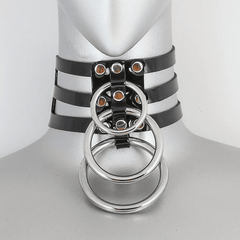 Triple O Ring Bondage Choker