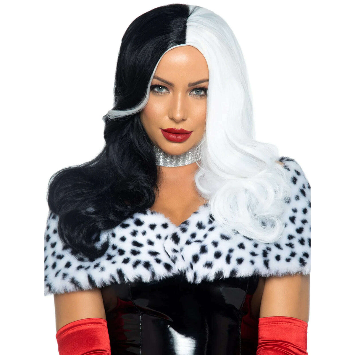 Two Tone Long Wavy Villain Wig