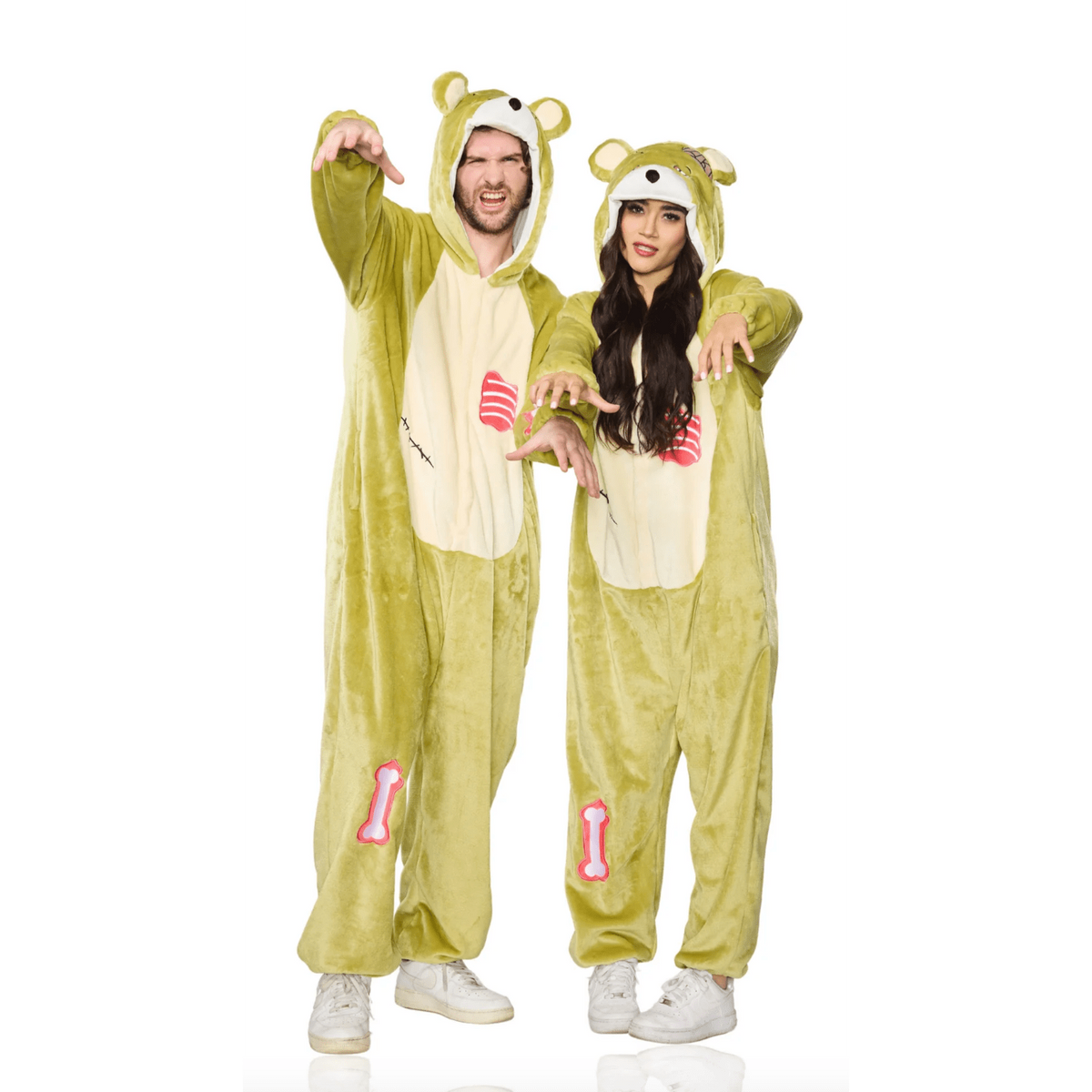 Unleash the Undead: Adult Zombie Bear Pajama Jumpsuit