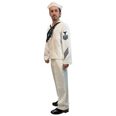 USN Navy White Cracker Jack Adult Costume