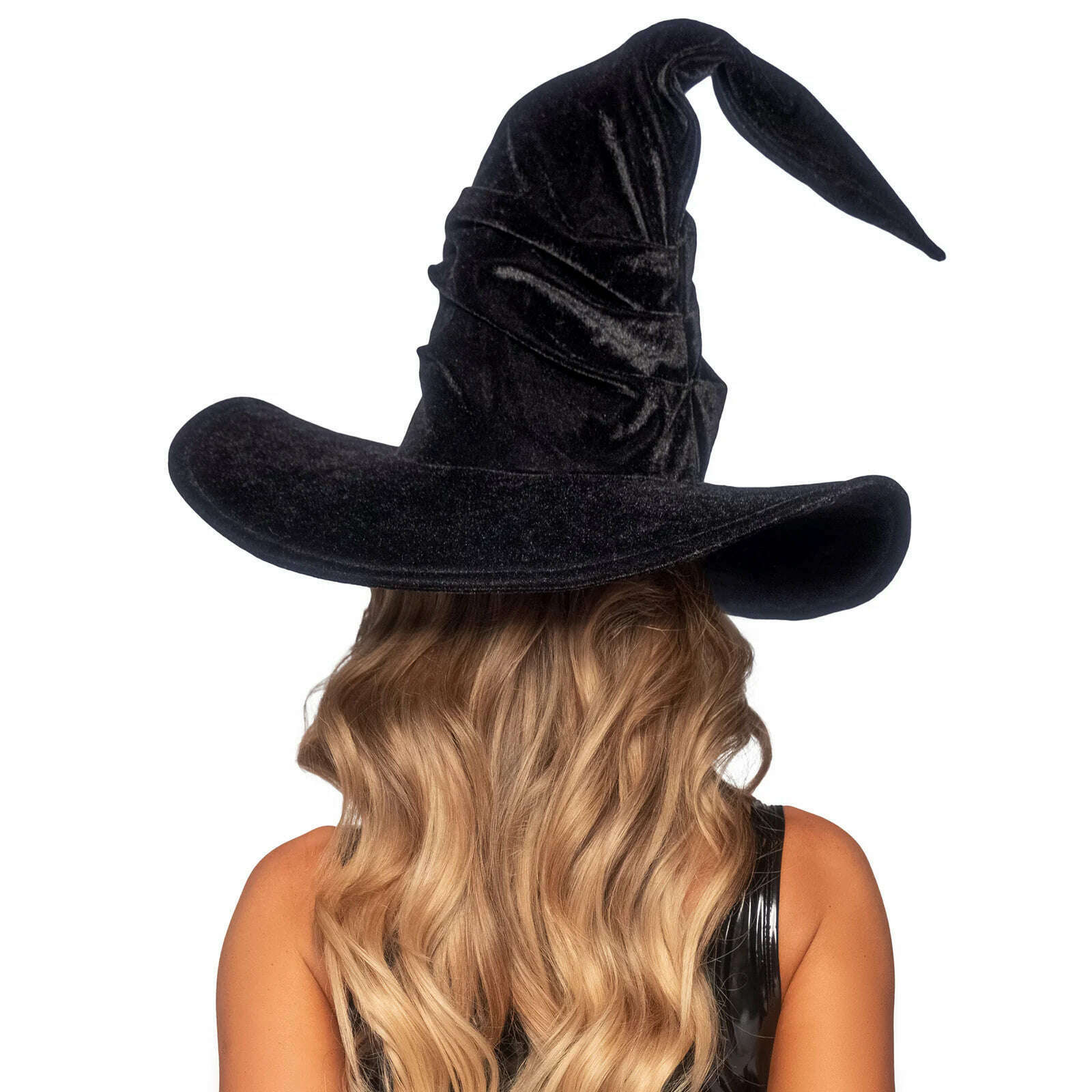 Velvet Ruched Witch Hat