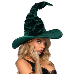 Velvet Ruched Witch Hat