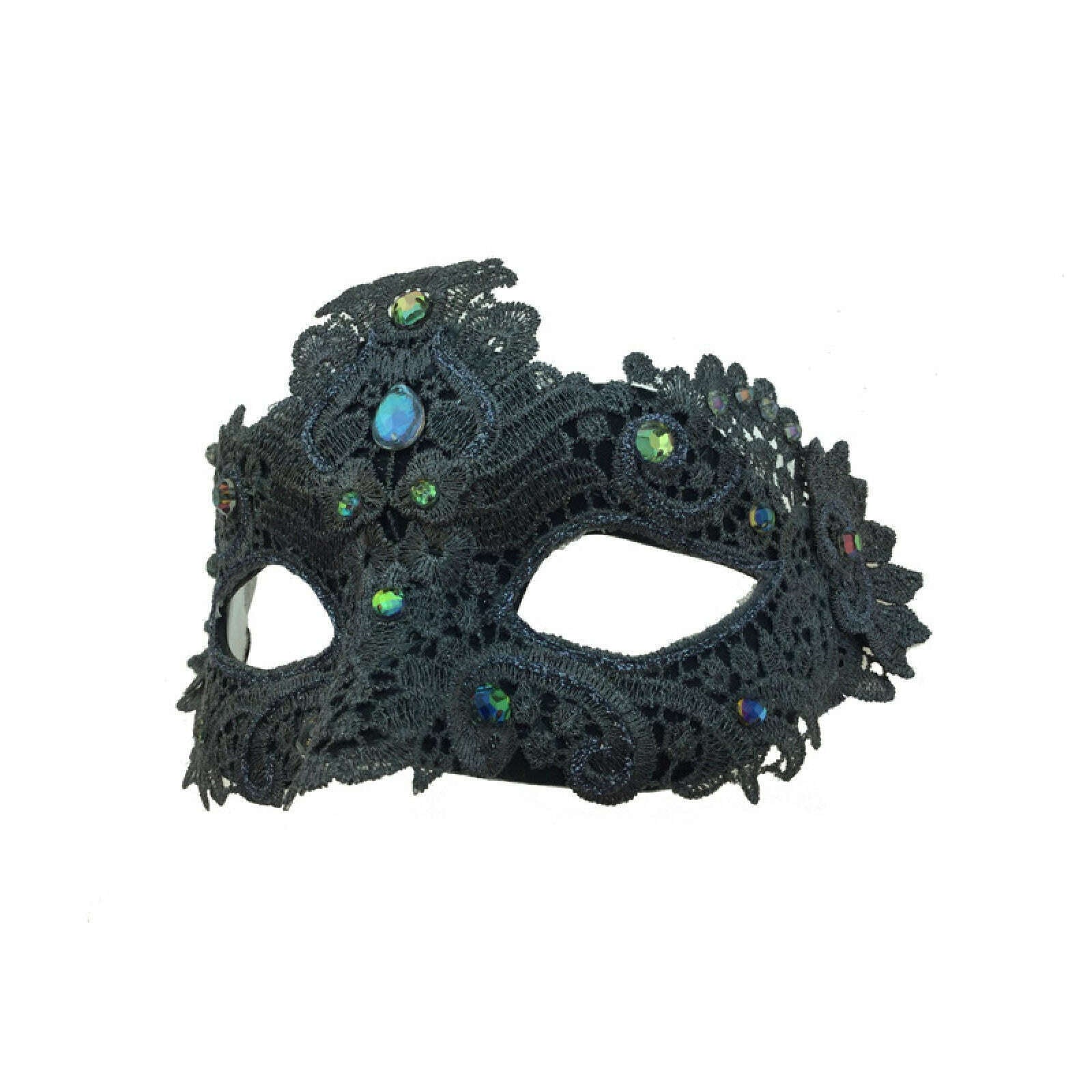 Venetian Jeweled Lace Mask