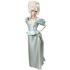 Victorian 19th Century Teal Queen Victoria Adult Costume