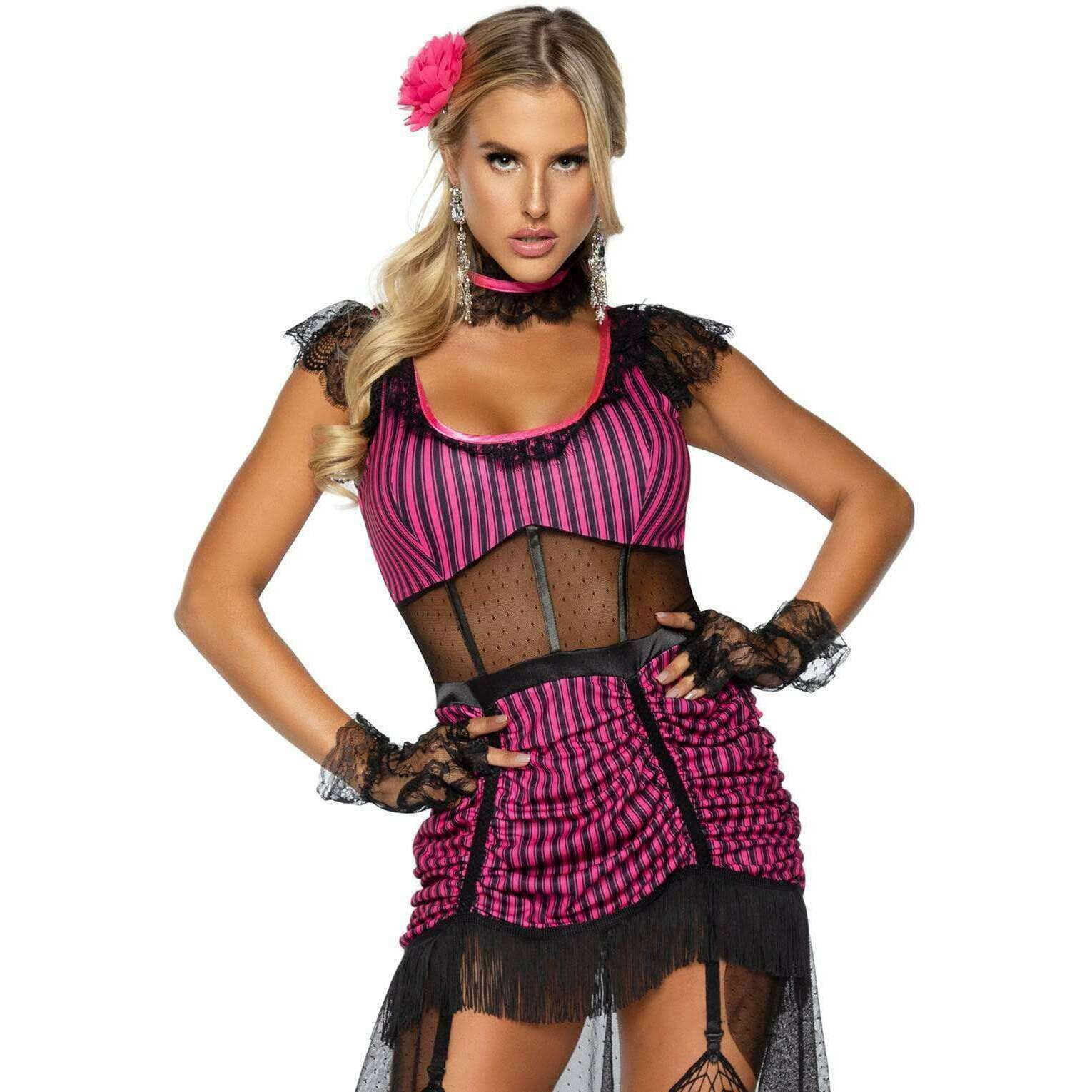 Western Saloon Girl Garter Dress Women's Sexy Costume