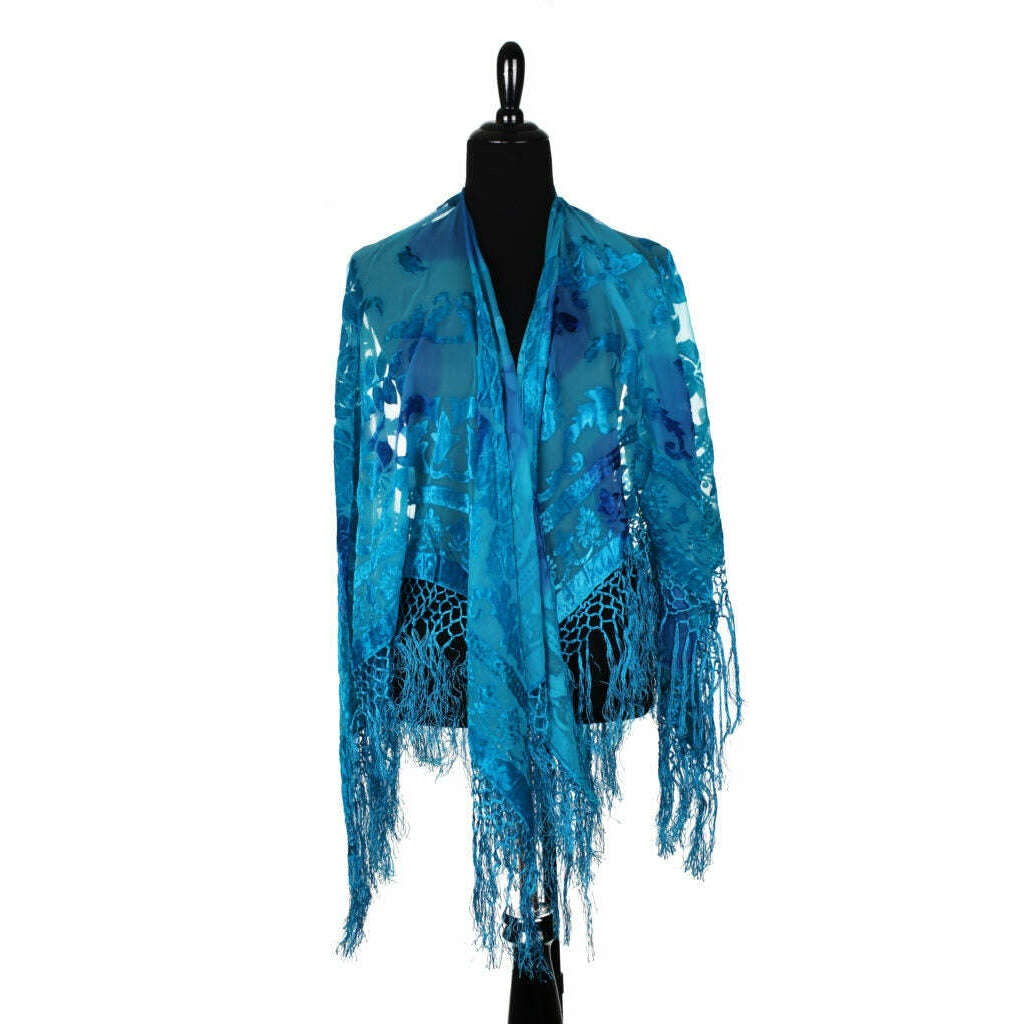 Whimsical Fringe Shawl Poncho