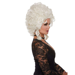 White Adjustable Victorian Wig