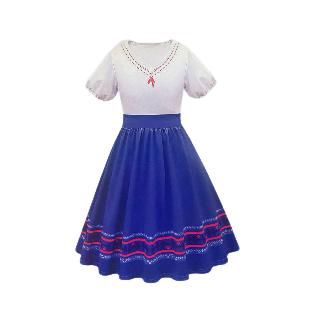 Mystical White Top & Blue Skirt Dress Costume