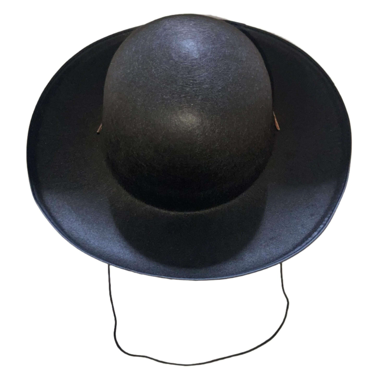 Wide Brim Chin Strap Bowler Hat